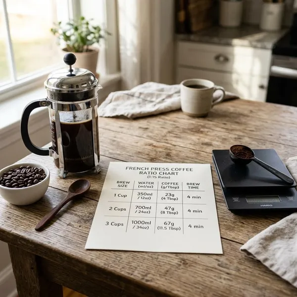 What is the best French press coffee ratio?