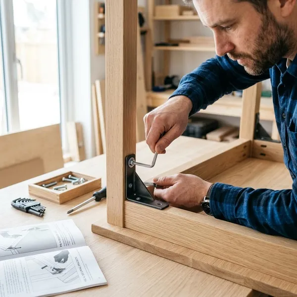 How do you tighten furniture hardware correctly?