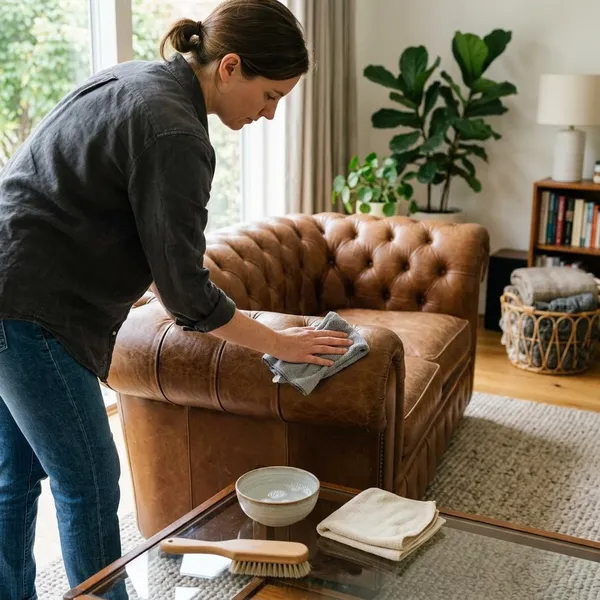 how to clean leather furniture properly