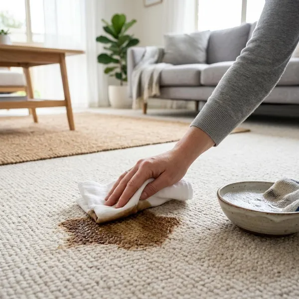 How do you remove coffee stains from white clothes?