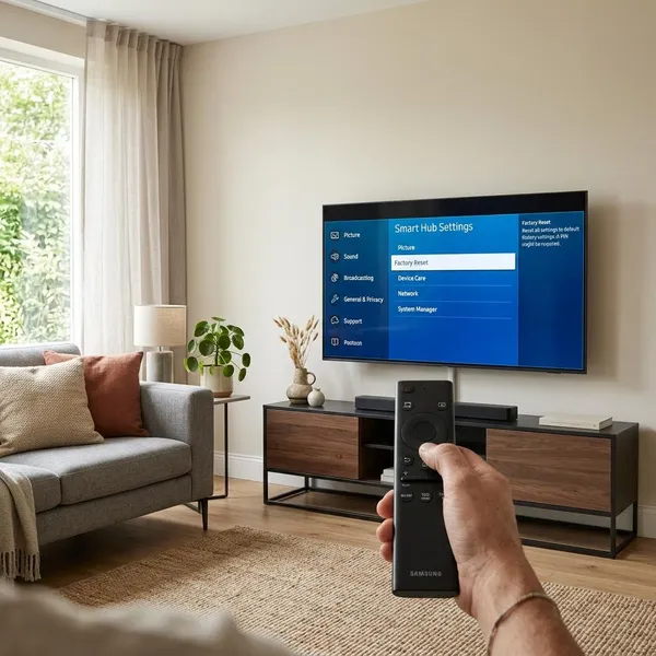 how to reset smart hub on samsung tv