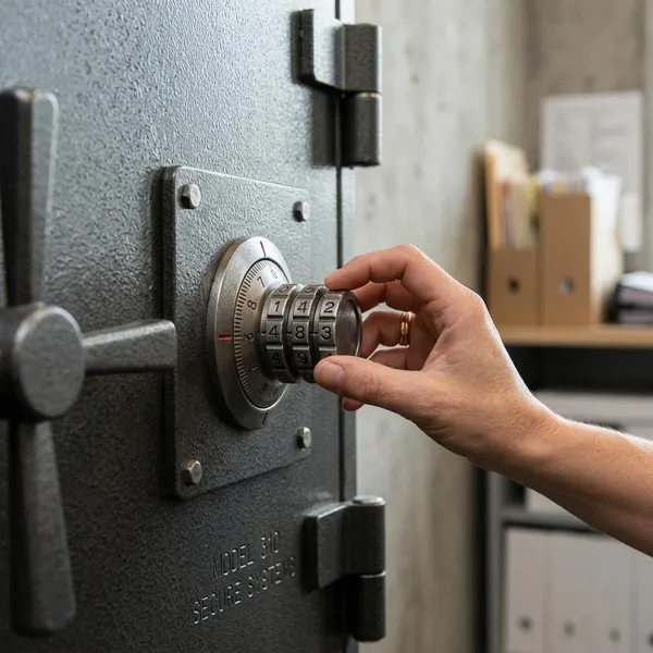 How do you open a three-number combination lock?