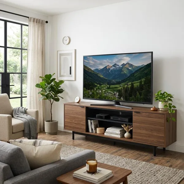 television stand with storage